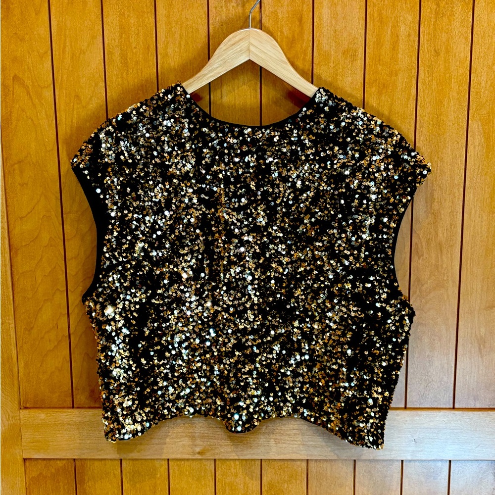BANANA REPUBLIC Sequin Cropped Top